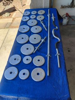 110 lbs standard weight set package