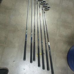 Used Cobra Baffler XL Left Hand Iron Set 5-P, G Wedge Regular Flex