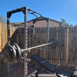 Squat Rack With Weights 
