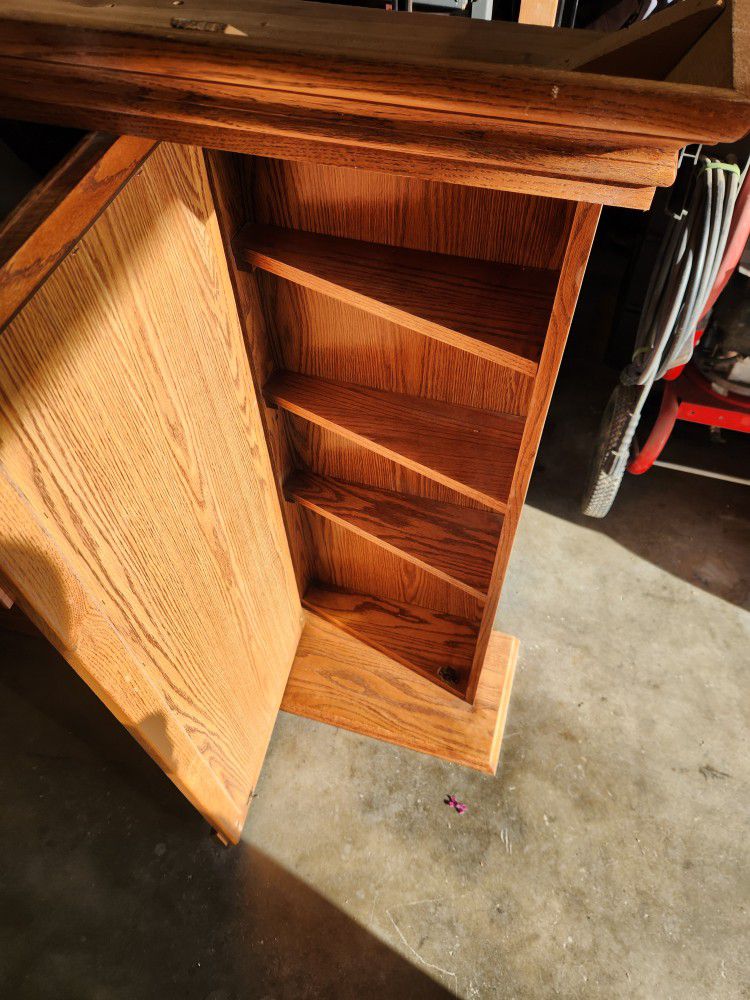 Cabinet That Is For a Desser, With Two Opening Side Doors Solid Oak