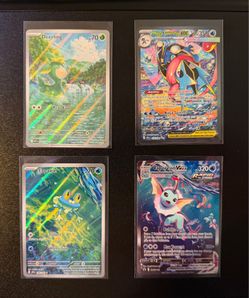 Pokémon Card Lot (Mega Greninja SIR, Vaporeon Alt Art Promo, Froakie IR, Deerling IR)