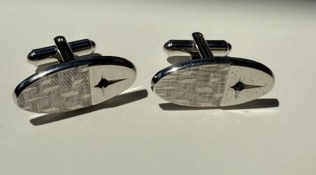 VINTAGE ANSON SILVER Toned CUFFLINKS. Collectible. Set of 2.