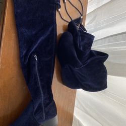 Navy Blue Boots 