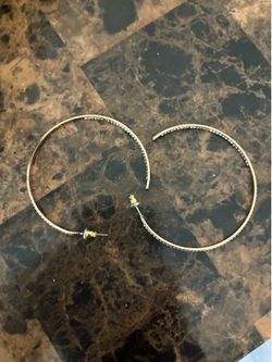 Gold gem hoops