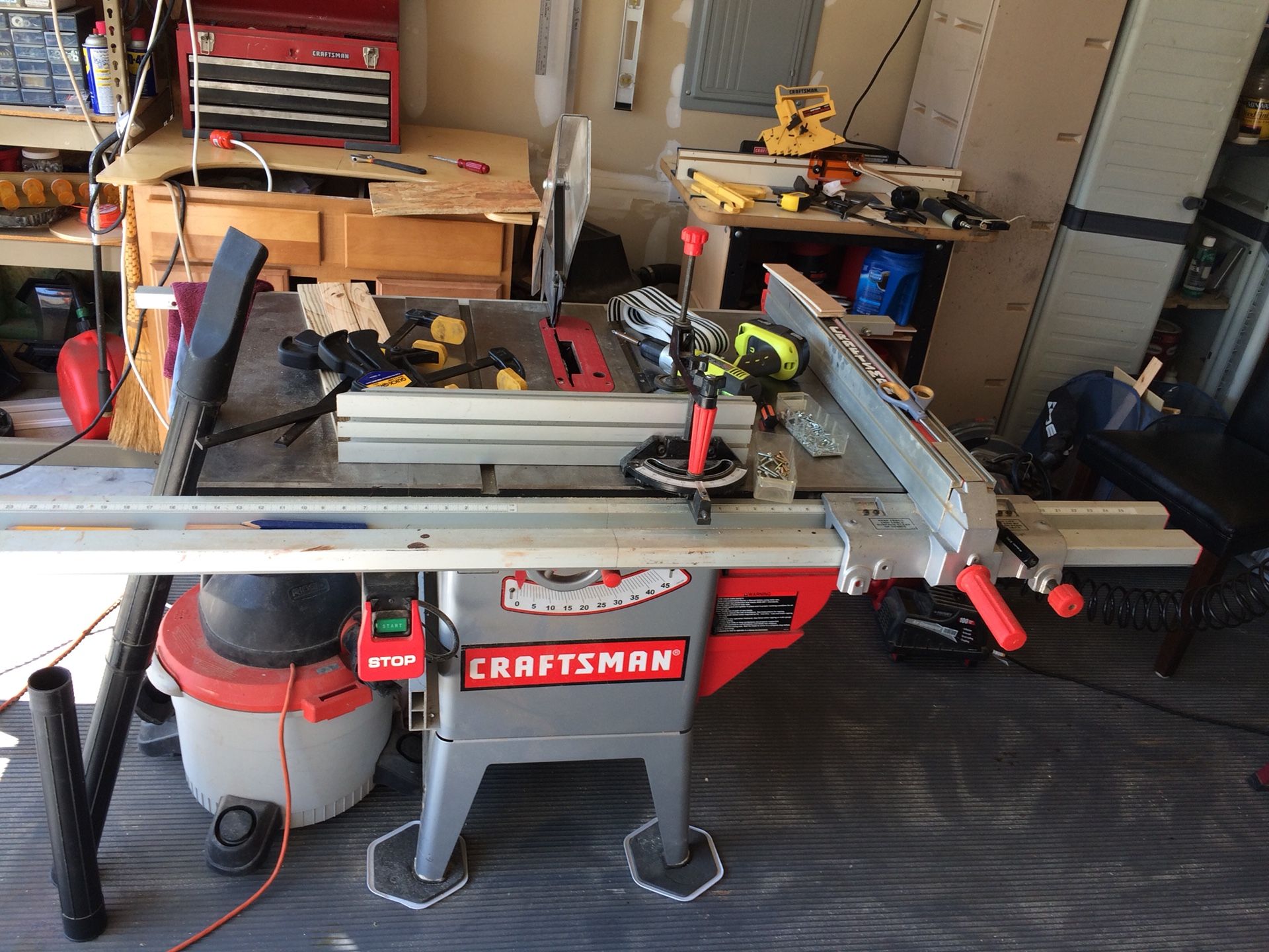 Craftsman Table saw saw and Portable dust collector. for Sale in
