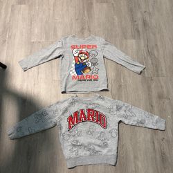 Super Mario 4/4T Youth Kids Long Sleeve Shirt and Sweater