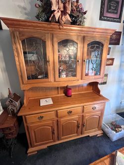 Wood Hutch Cabinet