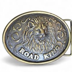 Road King Lion Trucking Belt Buckle