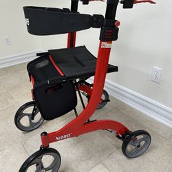 ADJUASTABLE Drive Medical Nitro Euro Rollator Folding Walker 4 Wheels 10266