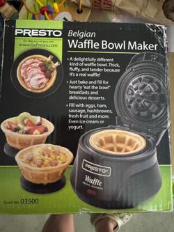 Waffle bowl maker