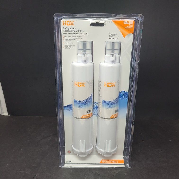 HDX FMW-5 Refrigerator Water Filter Replacement fits Whirlpool Filter 5 2-PACK