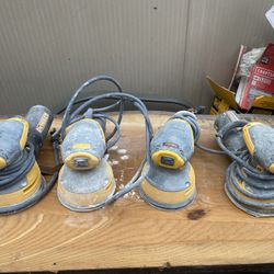 Qty 4, DEWALT 120-Volt 3 -Amp Variable Speed Random orbital Sander with Dust