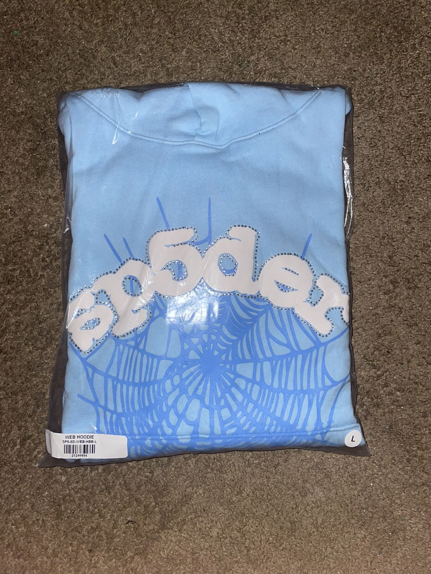 Sky Blue Sp5der Hoodie (L)