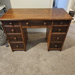 Antique Kneehole Wall Desk