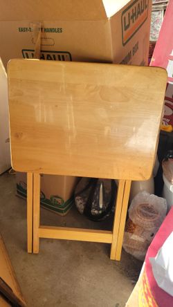 Wood snack tray tables-3