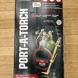 LINCOLN PORT-A-TORCH KIT with Oxygen and Acetylene Tanks