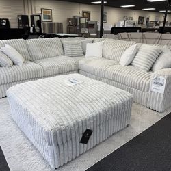 New Stupendous Sectional $1999. Oversize Ottoman $499 More. Delivery Available