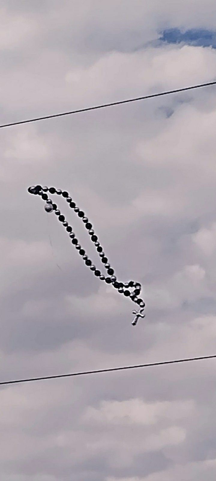 Silver And Black Rosary Balloon