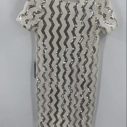 Silver white sequence dress size 6 vintage Limited NWT