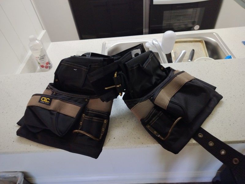 The item shown is a CLC Work Gear product, likely a tool belt or tool holder, and its value can vary. For similar CLC tool belts and holders