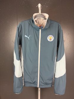 Man City FC REVERSIBLE JACKET [Gray Skies/Team Light Blue] New SZ XL