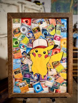 Pikachu’s Playground Mixed Media Collage Artwork