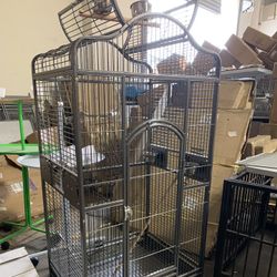 Extra Large Open Play Top Parrot Bird Cage With Roller 