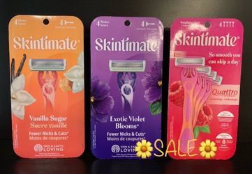 (3) PACKAGES SKINTIMATE RAZORS