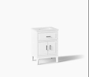 Seer® 24" bathroom vanity cabinet with sink and quartz top