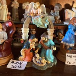 Avon Nativity Set $20. Avon memories of yesterday. $10 each.