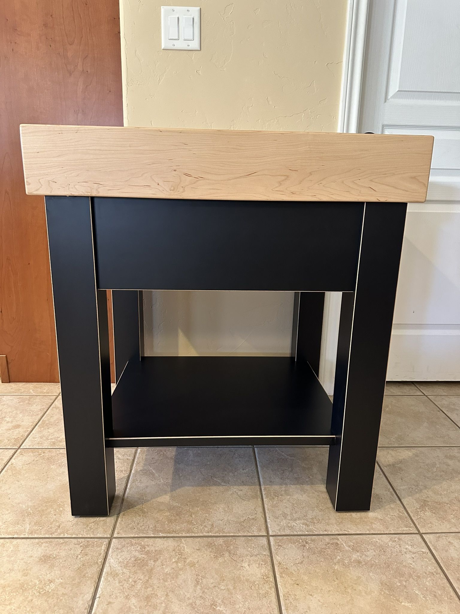 Butcher Block Counter Island