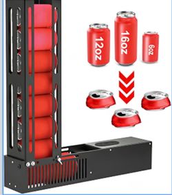 Automatic Electric Can Crusher for Recycling, Heavy Duty Metal Can Smasher with Auto Eject, Holds 8 Cans, Adjustable Bracket for 6/12/16oz Aluminum Ca
