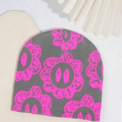 Grey And Pink Beanie