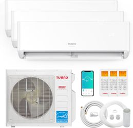 TURBRO 27,000 BTU 3 Zones Mini Split AC/Heating System
