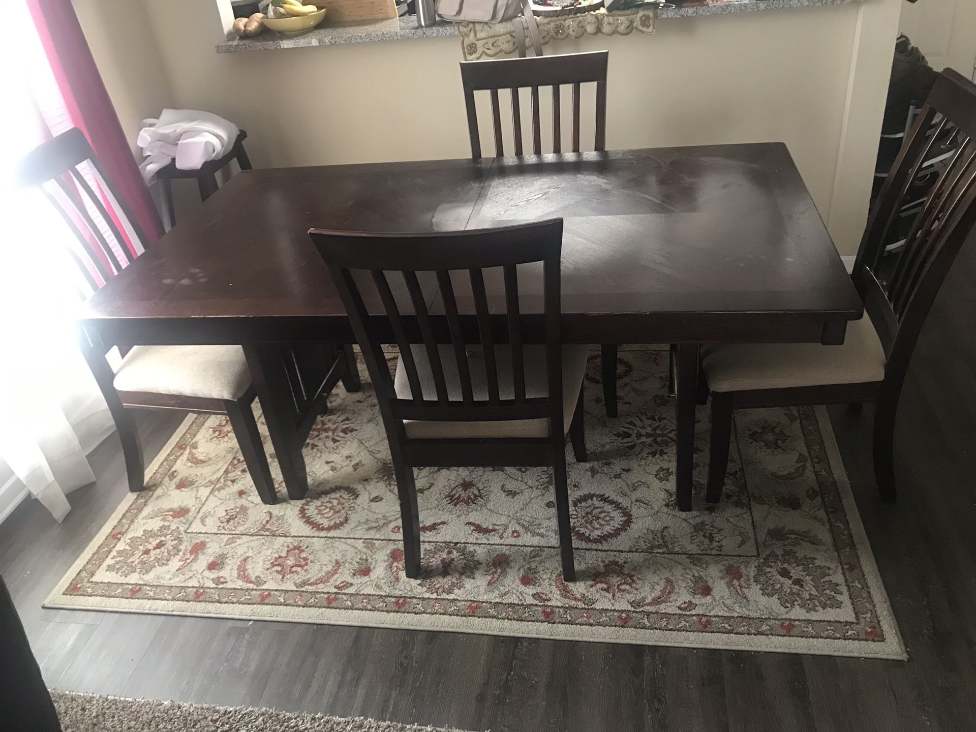 WOOD DINING TABLE FOR 4