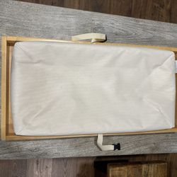 Crate & Kids Maple Wood  Baby Changing Table Topper & Naturepedic organic changing pad