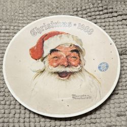 Norman Rockwell Santa Plate