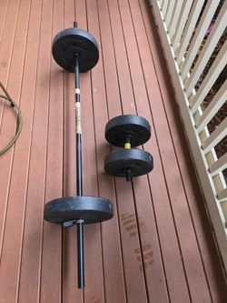 Bumper plates With Bar