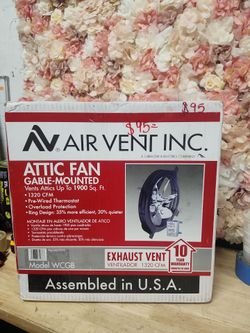 Air Vent
1320 CFM Black Electric Powered Gable Mount Electric Attic Fan