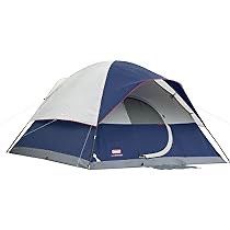 Coleman Elite Sundome Camping Tent with LED Lights, Weatherproof 6-Person Tent with Included Rainfly &  Built-In LED Lighting System with 3 Brightness