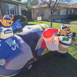 Nascar Santa Christmas Blow Up Decoration 
