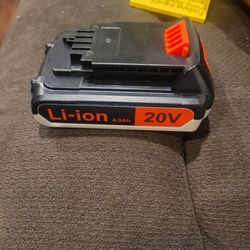 20V Li-ion Batteries And Charger- 2 Pack Batteries