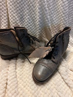 Bed Stu Leather Lace-Up Ankle Boots