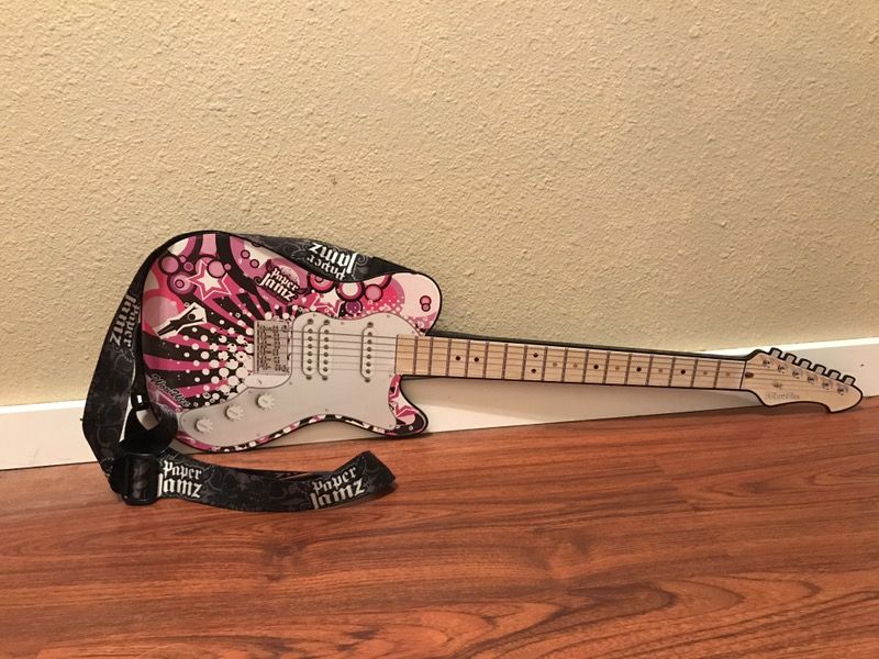 Paper jamz Guitar and amplifier w/microphone & headset