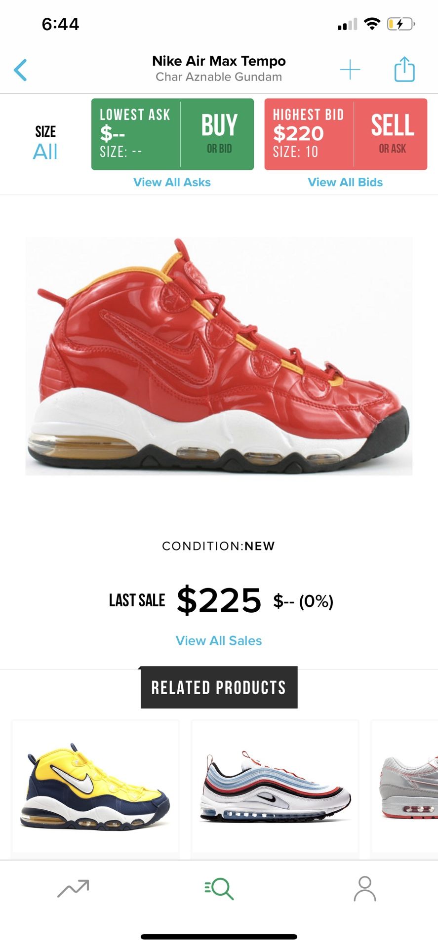 スニーカー NIKE AIR MAX TEMPO CHAR AZNABLE [28cm] Nike air max tempo “Char Aznable “ China exclusive size 10 for