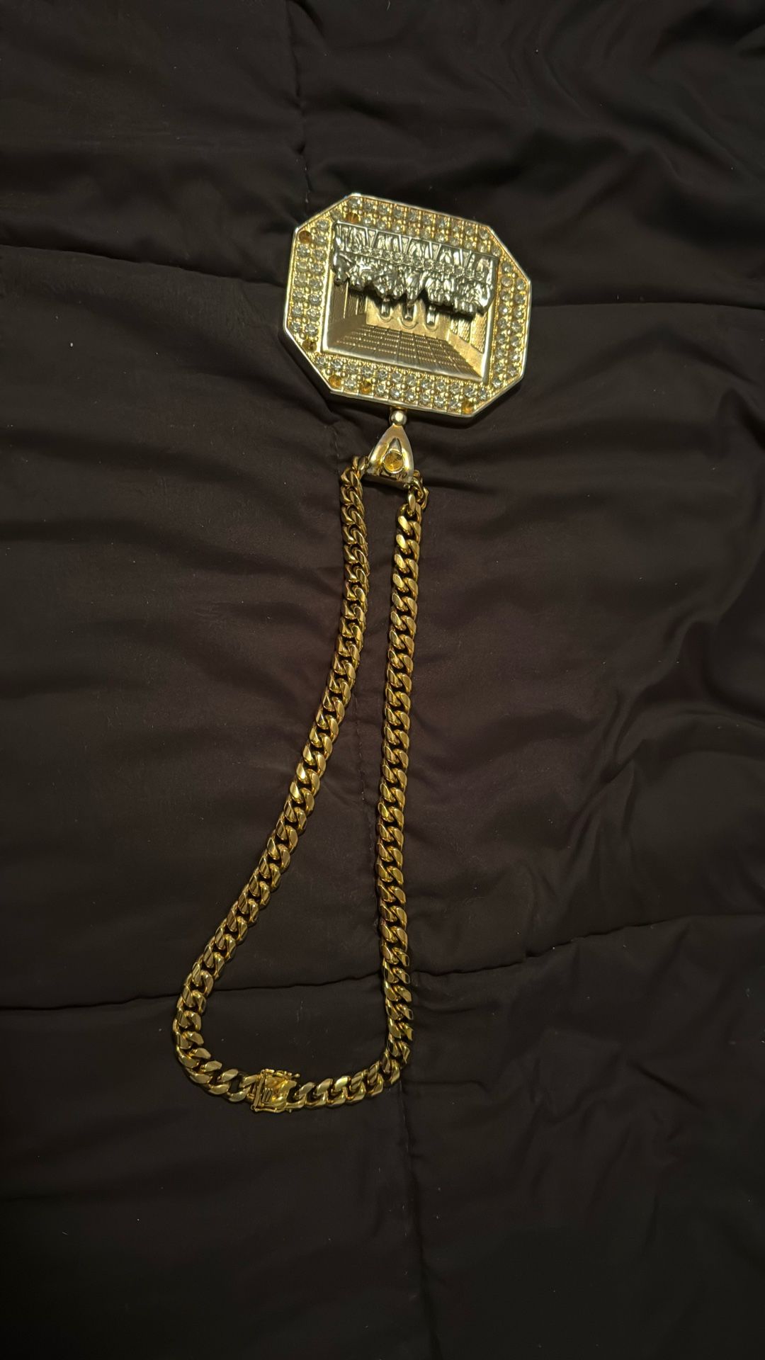 Gold Plated Cuban/ Xl Pendant