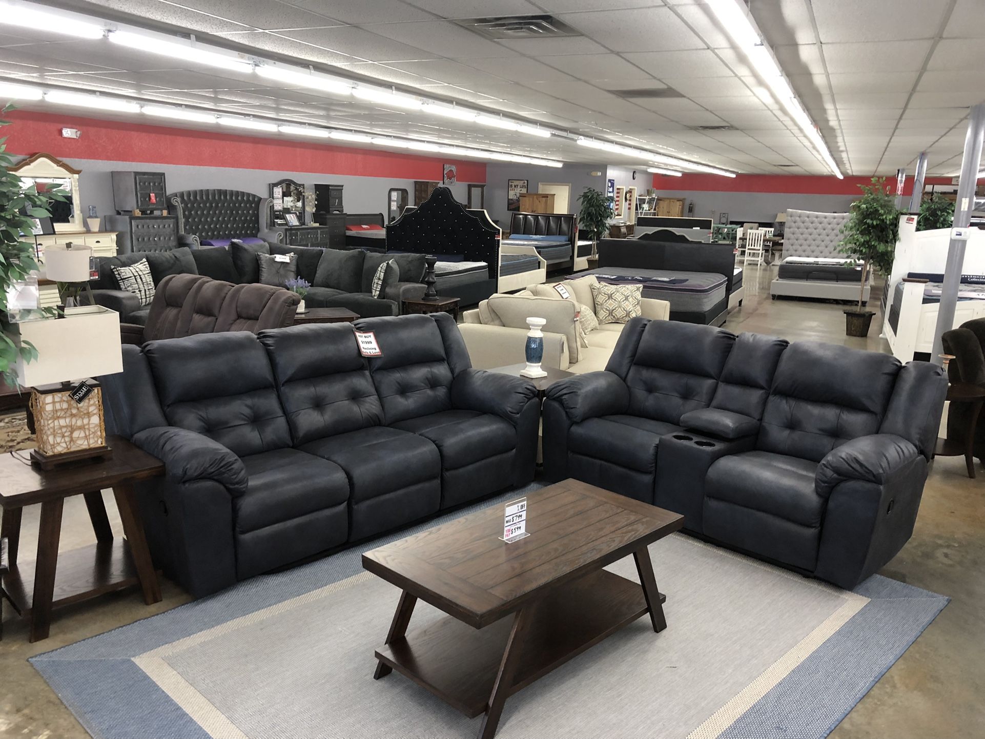 Indigo Blue Sofa And Love Seat On Sale Now!!! $39 Down Everyone Is Approved!! 