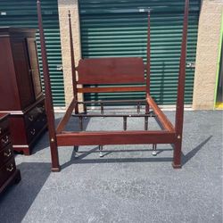 3 PIECE BEDROOM SET—9 DRAWER DRESSER WT MIRROR—ARMOIIRE (REAL MAHOGANY)