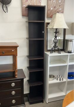 6 Shelf Corner Bookcase Book Organizer Display Unit
