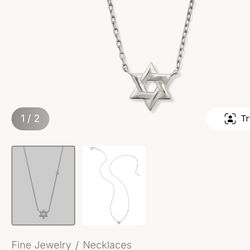 Kendra Scott 14K White Gold Star of David Necklace